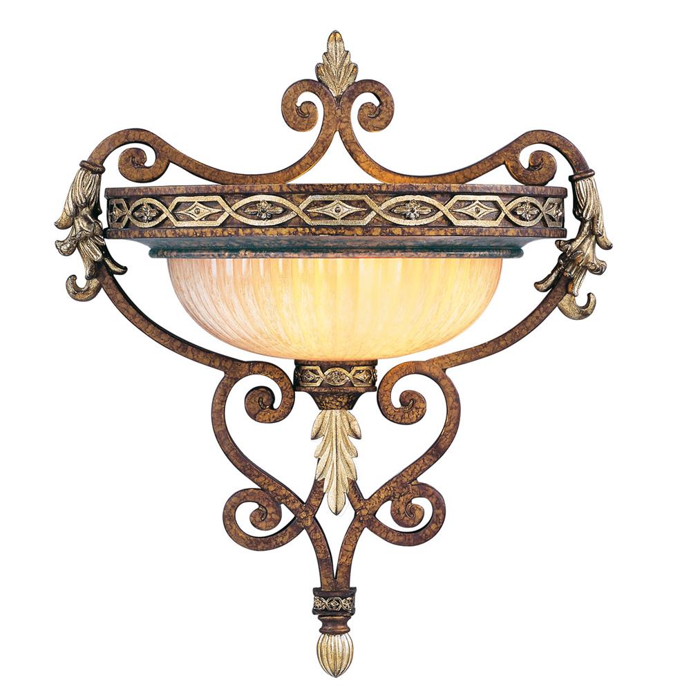 Livex Lighting 8531-64 Seville Wall Sconce in Palacial Bronze with Gilded Accents 